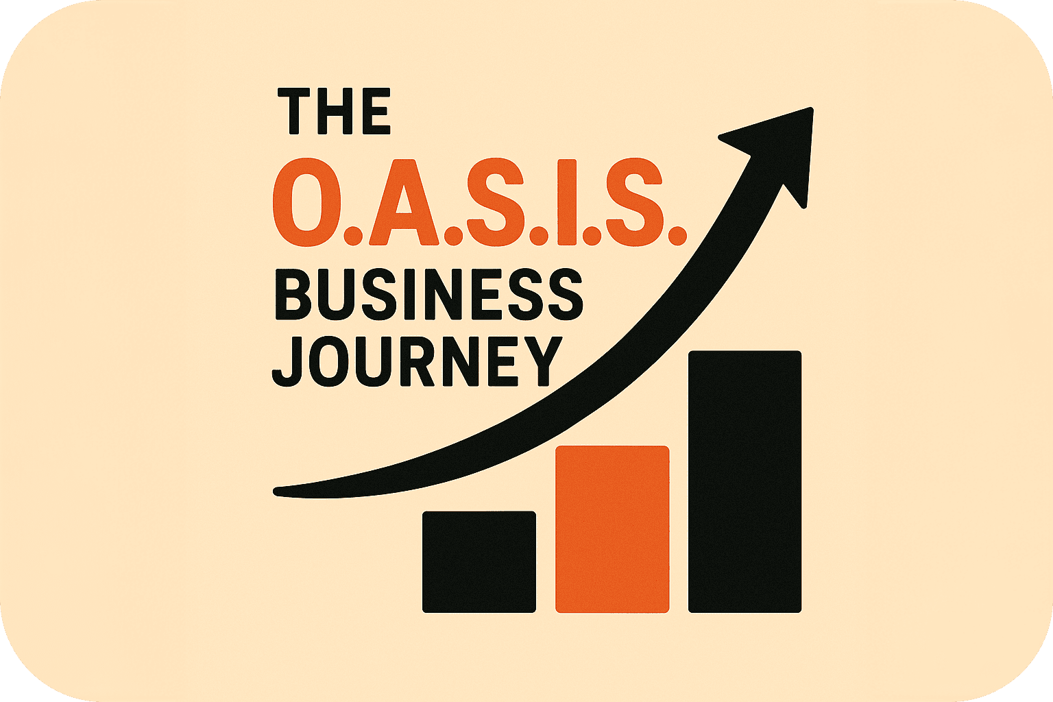 Illustration of business growth chart representing the O.A.S.I.S. Business Journey framework for achieving sustainable business expansion and long-term organizational success