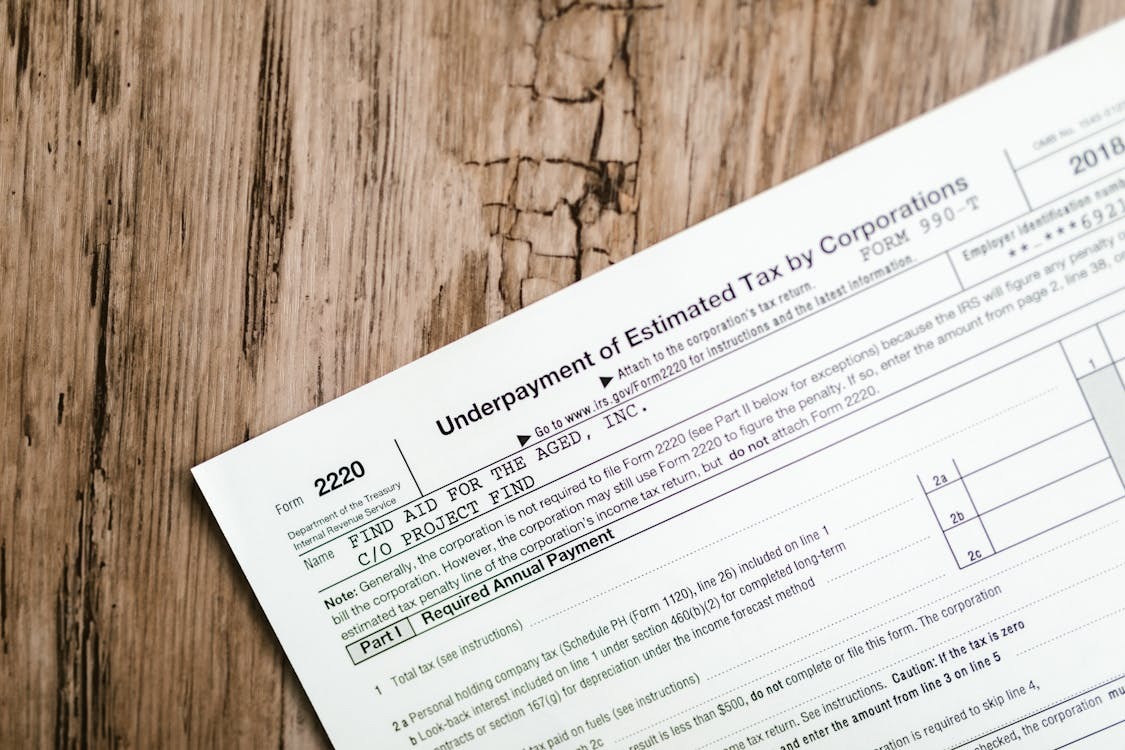 Corporate tax document representing regulatory compliance, risk management, and corporate governance services provided through fractional governance leadership