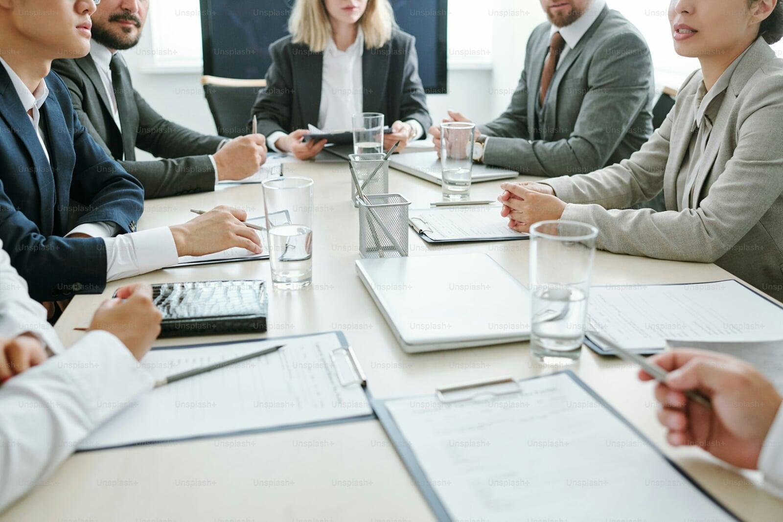 Corporate advisory board members engaged in strategic planning and executive decision-making to drive business growth and leadership alignment.